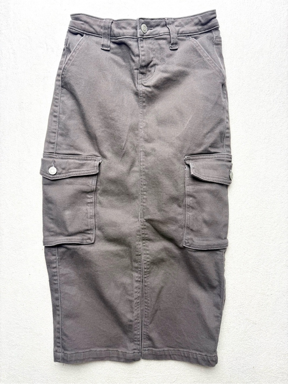 RSQ Gray Cargo Midi Skirt